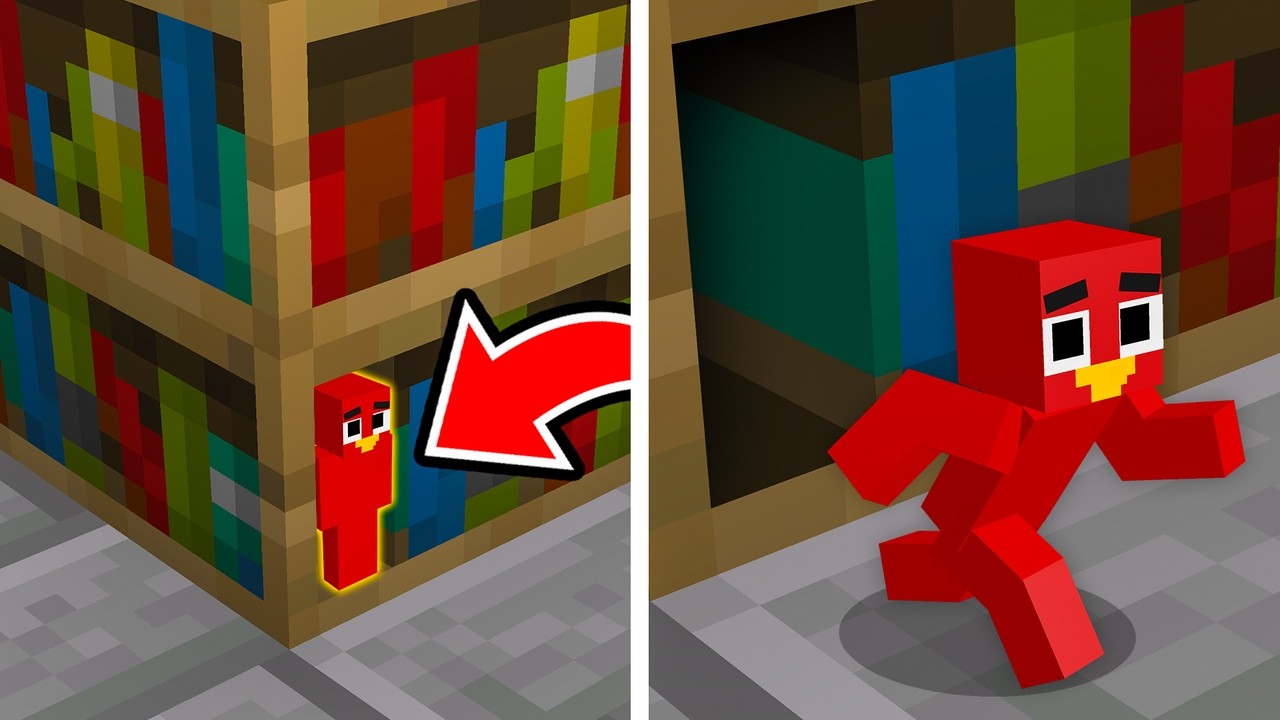 Painting Myself to HIDE in Minecraft