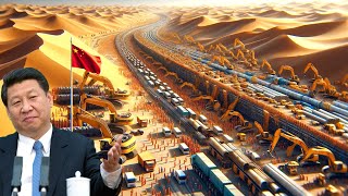 China Sent 180000 Workers To Turn Desert Into Mega Construction Site To Build Mega Project