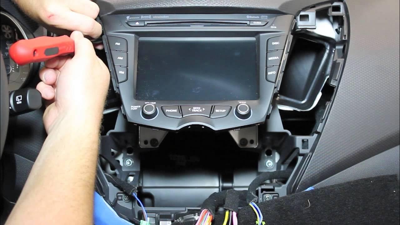 Как снять магнитолу хендай туксон Hyundai Veloster Radio Removal - YouTube