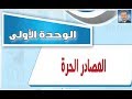 حل تمرينات الوحدة الاولى المصادر الحرة اول ثانوي مقررات ف1 1441