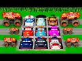 Mega ZOMBIE Pit Transform In SpongeBob Lightning McQueen &amp; Big &amp; Small Pixar Cars! BeamNG.Drive!