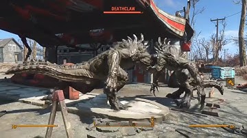 Fallout 4 - Deathclaws Brawling at Red Rocket! (XBOX One) Random Encounter
