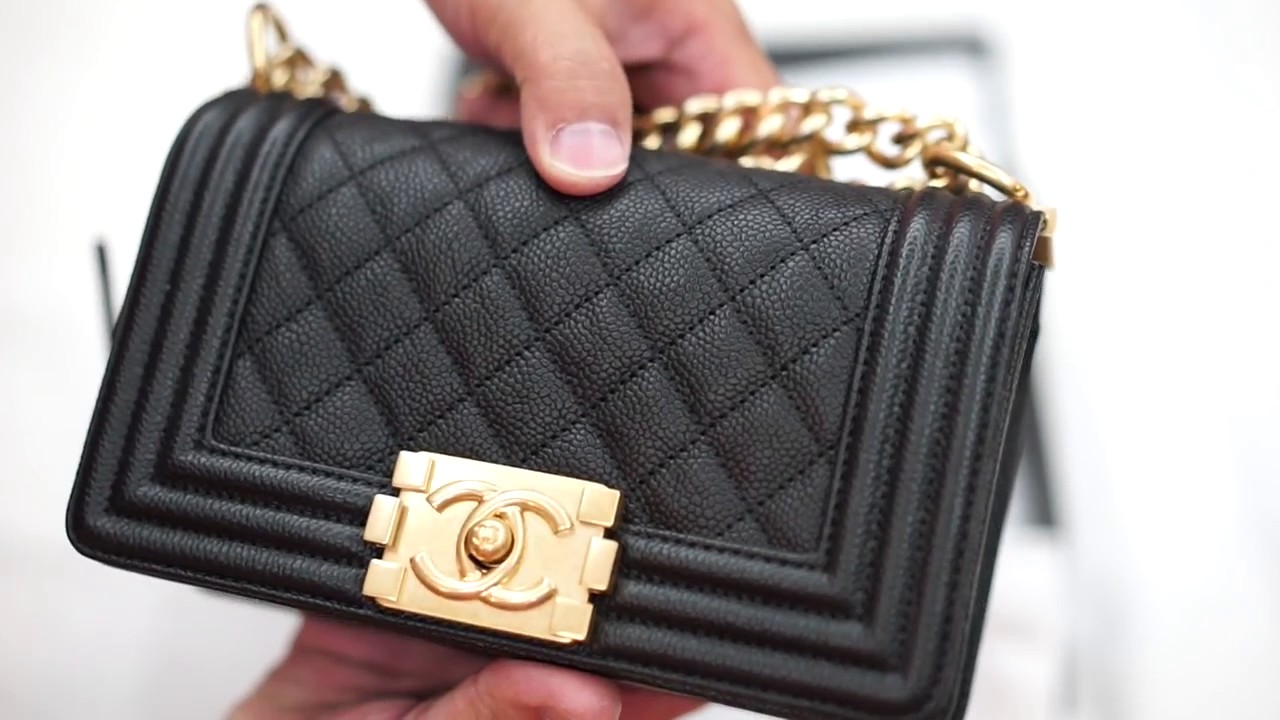 Chanel Small Boy Bag Of Black Caviar Leather You Chanel Small Boy Bag Of Black Caviar Leather