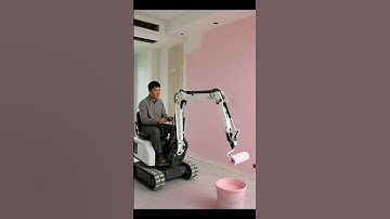This Mini Excavator Robot Paints Walls | Innovative Construction Technology #robot #respect #home