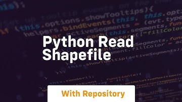 python read shapefile