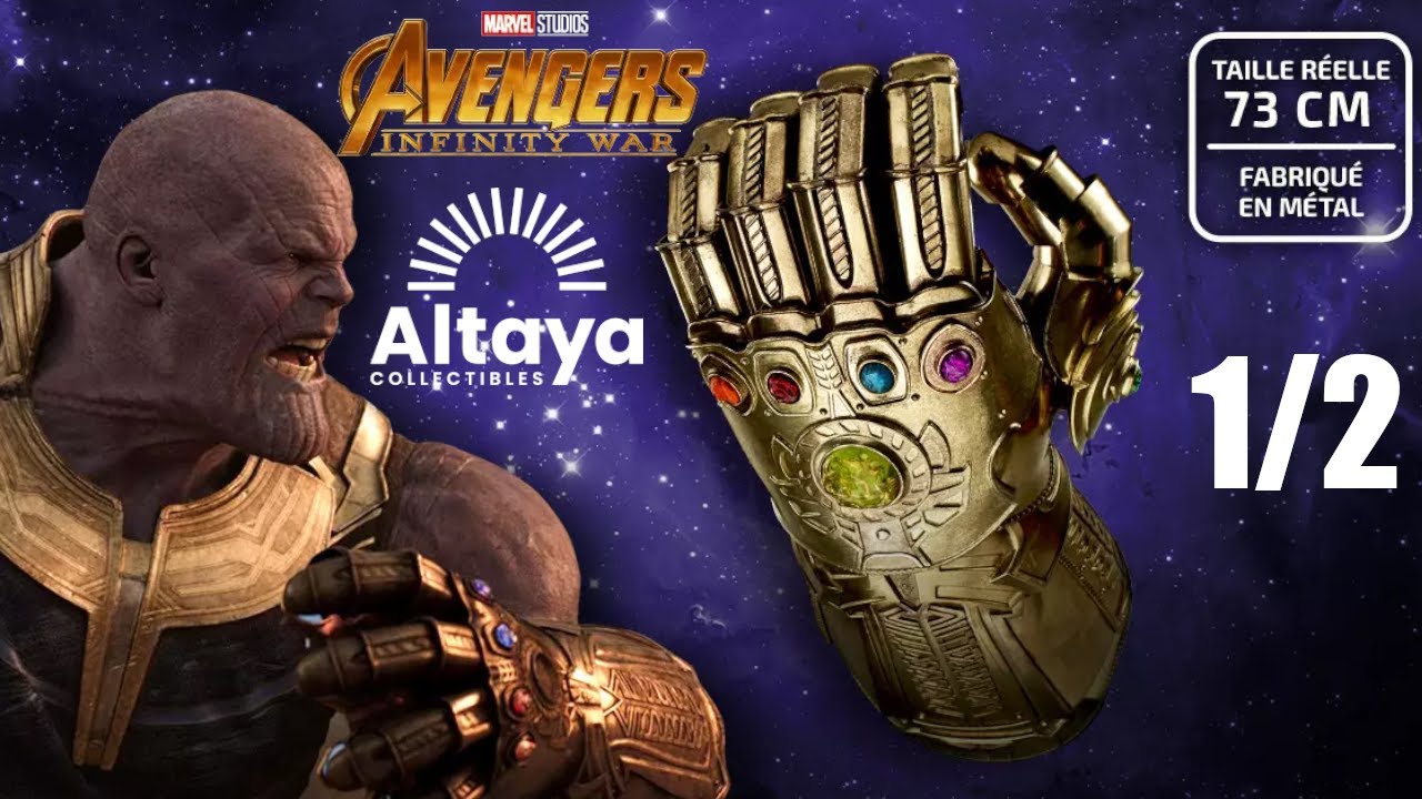 Gant Infinité de Thanos pierres détachables (Avengers Endgame, Marvel)