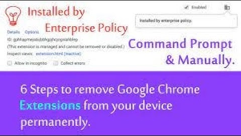 How to Remove Installed by Enterprise Policy Extension from Google Chrome #enterprise extension