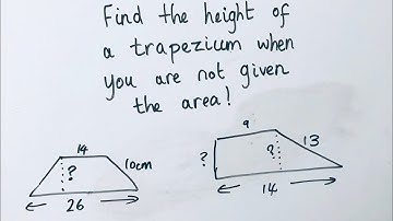 Find the height of a trapezium when you are not given the area