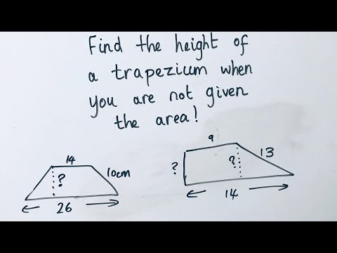 Video: How To Find The Height In A Trapezoid If All Sides Are Known