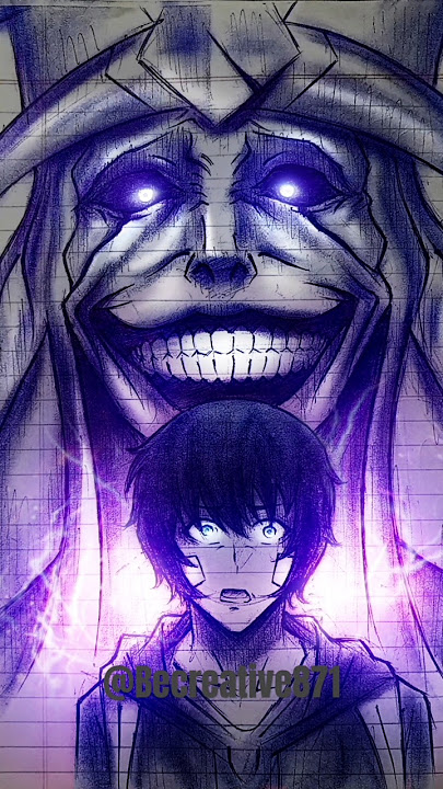 Drawing That Statue From Solo leveling |Glowart|#anime #animedrawing #penart