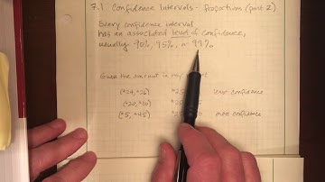 7.1 Confidence Intervals for Proportions (part 2)