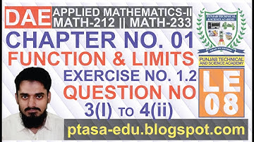 dae math 212 2nd year chapter no 1 exercise no 1.2 question no 3 to 4