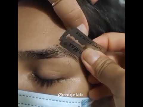 آموزش برداشتن ابرو با تیغ
