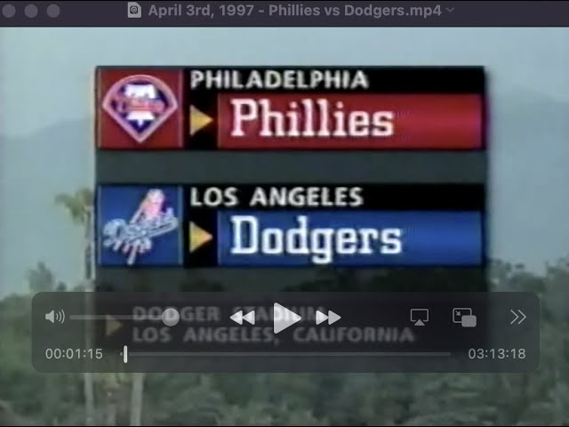 April 3rd, 1997 - Phillies vs Dodgers 