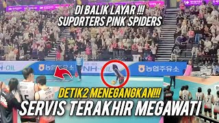 DI BALIK LAYAR!! TEGANG 😱 Detik2 Terakhir Servis Megawati Membawa Kemenangan Timnya Red Sparks