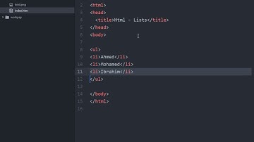 شرح القوائم List في لغة html