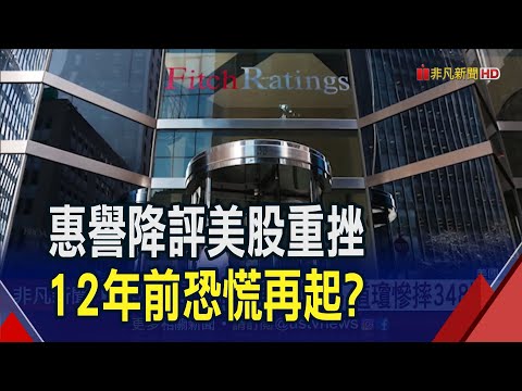 美國遭惠譽降評!美股重挫 道瓊摔348點 費半重跌近4% 重演12年前標普摘信評恐慌?專家這麼說...｜非凡財經新聞｜20230803