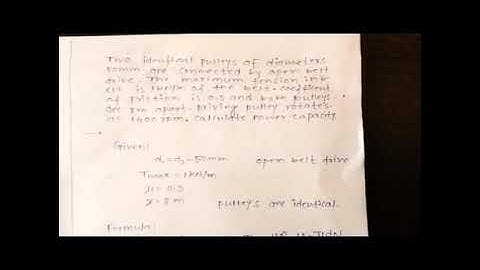 Open belt drive numerical