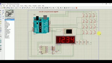 calculator using Arduino with four seven segment and push buttons