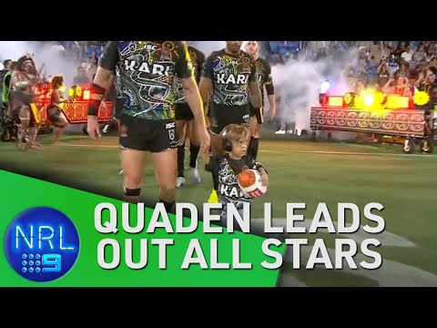 Quaden leads out the All Stars | NRL on Nine