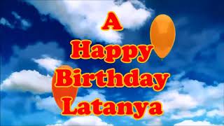 Latanya Happy Birthday floating balloons