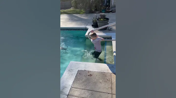 Jumping in pool