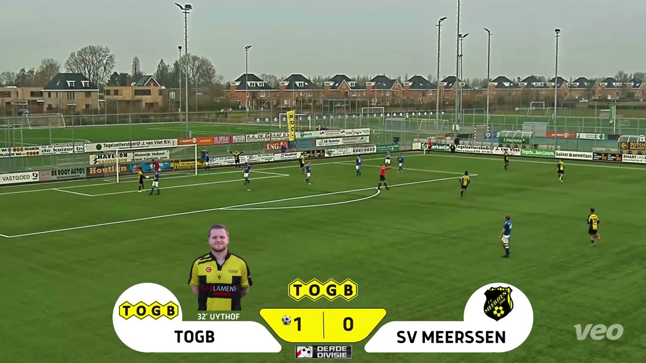 9 februari 2025 TOGB - SV Meerssen 2-0 Goals Uythof en Eijgenraam