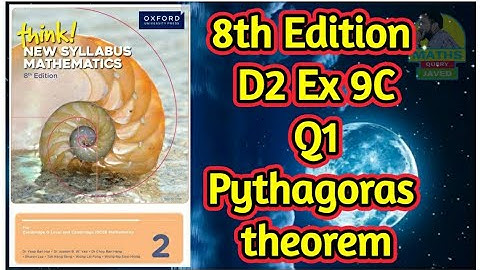 Q1 || Ex-9C || D2-8th edition || Pythagoras theorem