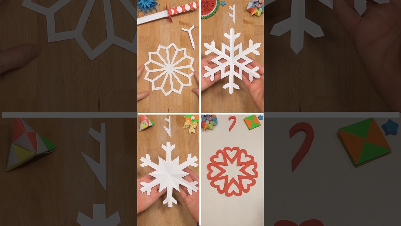 EASY BEAUTIFUL CHRISTMAS CRAFTS, 4 PAPER SNOWFLAKE | CAPTIVATING DECOR