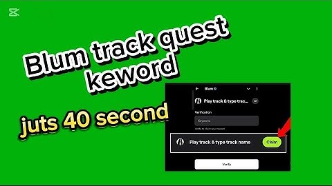 Blum Track Quest | Play Track & Type Track Name | Blum Track Quest Verification Keyword | Blum Track