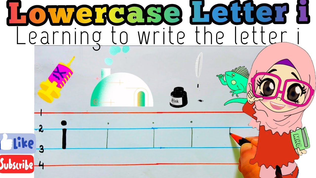 Write The Lowercase Letter 'i'| Lowercase Writing For Kids| Easy to
