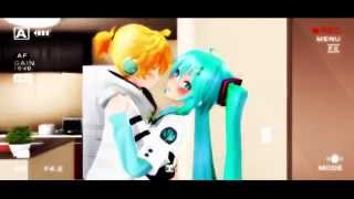 【 MMD Short 】【 Len x Miku 】 NU, U CANT KISS ME