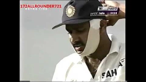 Anil Kumble bowling with a Broken Jaw - Indian Cri...