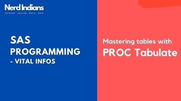 Mastering tables with PROC Tabulate: SAS Programming