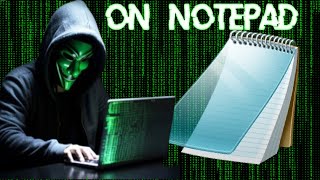 HOW TO MAKE FAKE POPUP USING NOTEPAD