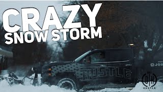 Snow Plowing Vlog  Our First Big Snow Storm ! Snow Removal 2020