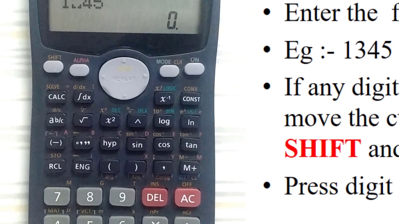 how-to-insert-the-digit-the-calculator-king-fx-991ms-youtube