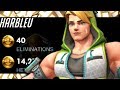 HARBLEU ZARYA DUO WITH CLONEMAN16 REIN! 40 ELIMS! [ OVERWATCH SEASON 21 TOP 500 ]