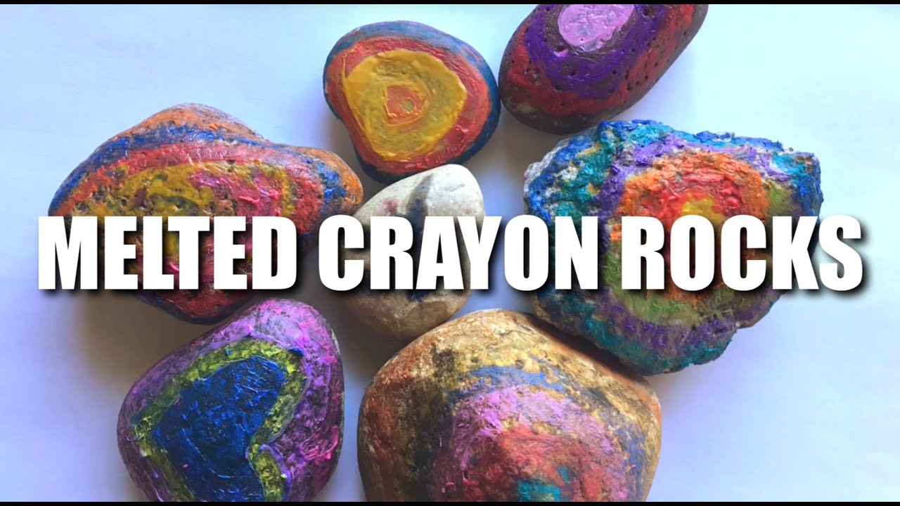 MELTED CRAYON ROCKS! Super fun and simple craft with kids! 