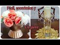 candelabros de cristal / centro  de mesa elegante / dollar tree diy