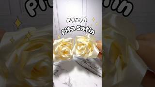 Tutorial bikin bunga mawar pita satin #diy #handmade #beads #fypシ