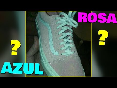 tenis rosa com branco ou cinza com verde