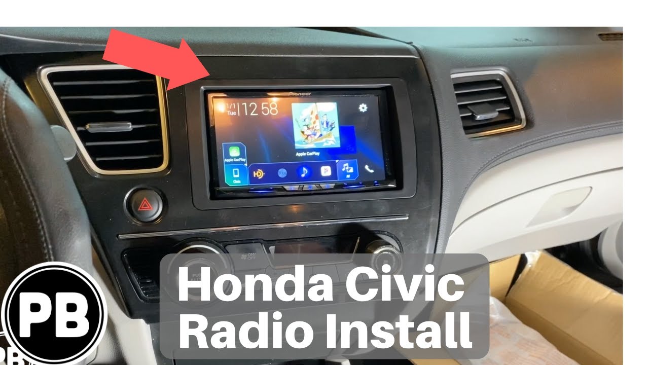 2012 2015 Honda Civic Radio Install With Wireless Carplay Youtube