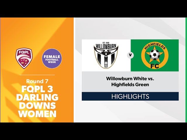 FQPL 3 Darling Downs Women Round 7 - Willowburn White vs. Highfields Green Highlights