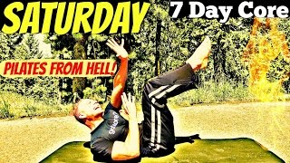 Saturday - Best Pilates Core Abs Workout from HELL! 7 Day Core Challenge #7daycorechallenge