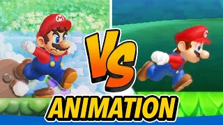Super Mario Bros. Wonder vs. NSMBU Animation Comparison
