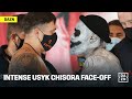 Usyk & Chisora Have INTENSE & CREEPY Face-Off After Weigh-In