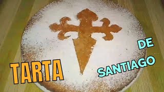 Tarta de Santiago *pastel de almendras *postre tradicional gallego *repostería casera fácil y rápido