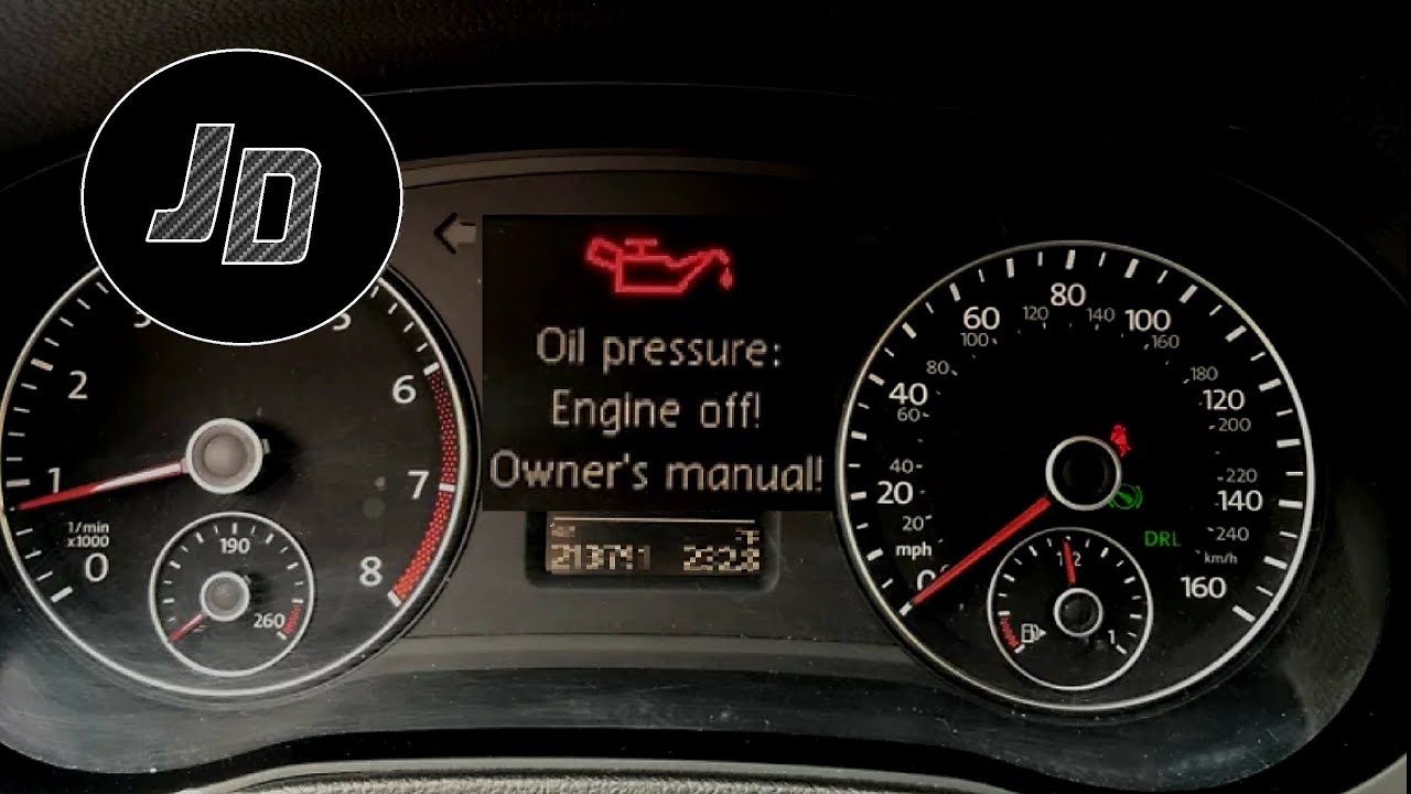 Oil Pressure Engine Off Vw Warning