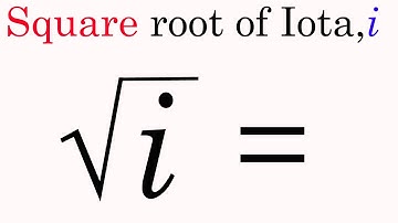 Complex Numbers | How to find square root of i ?